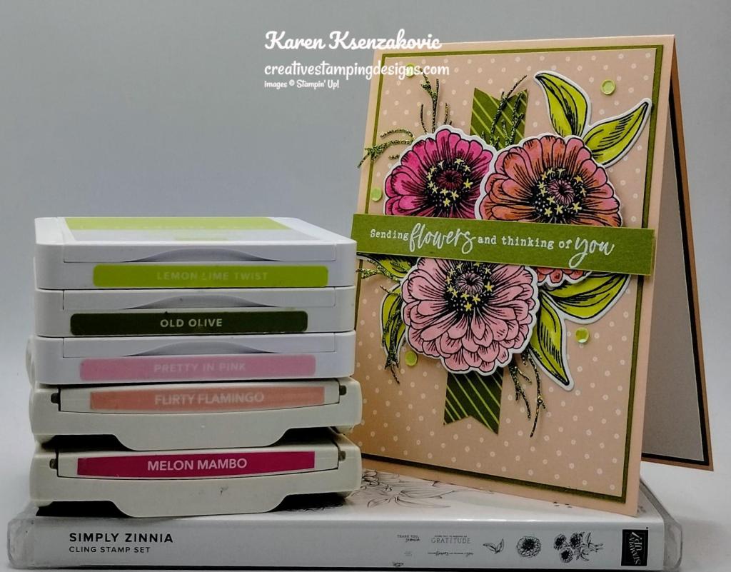 Stampin ' Up! Simply Zinnia in Pinks 1 creativestampingdesigns.com