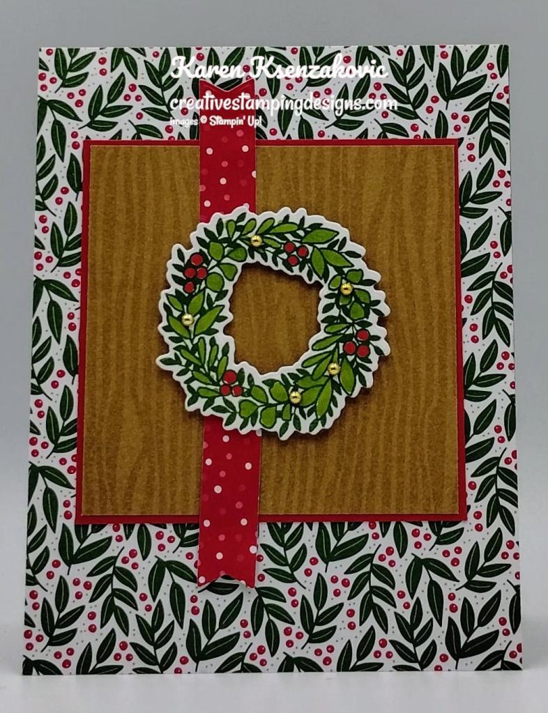 Stampin' Up! Sophisticated Sled Wreath 4 creativestampingdesigns.com