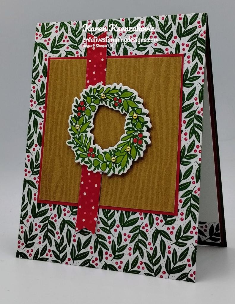 Stampin' Up! Sophisticated Sled Wreath 3 creativestampingdesigns.com