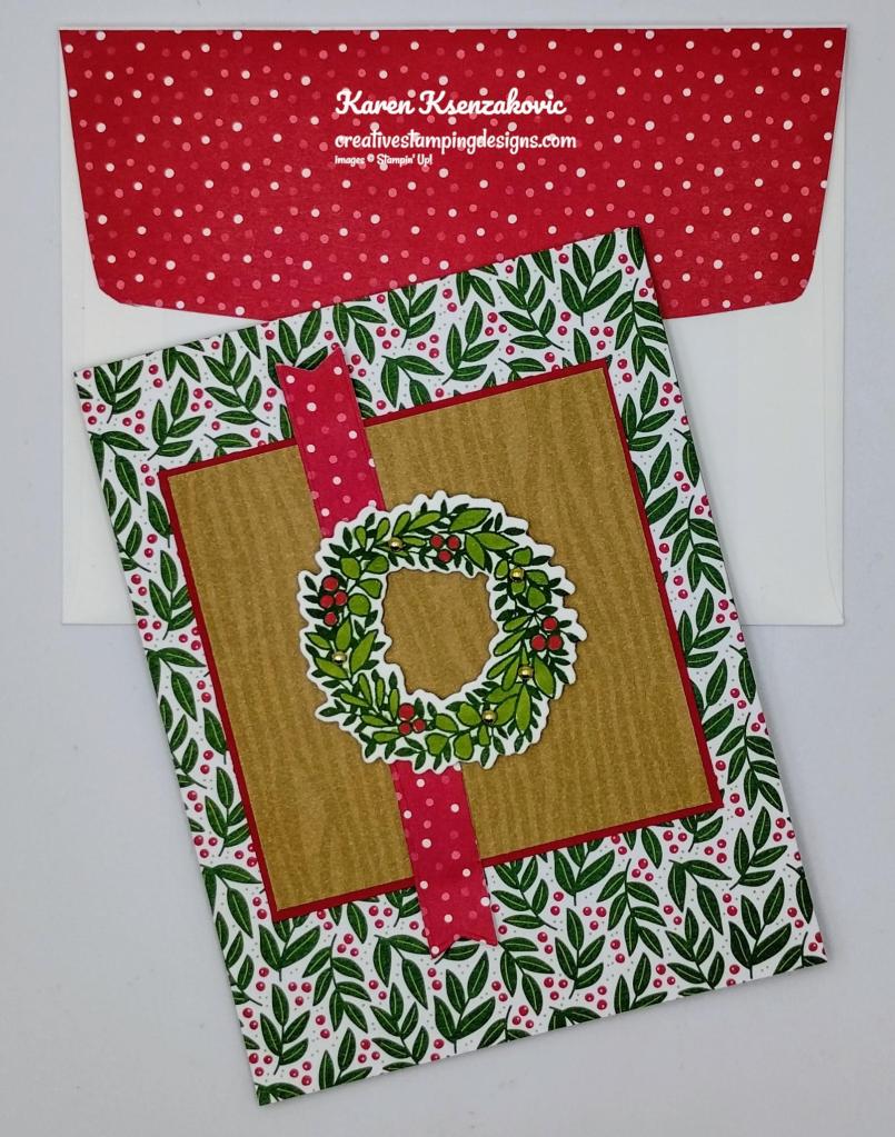 Stampin' Up! Sophisticated Sled Wreath 7 creativestampingdesigns.com