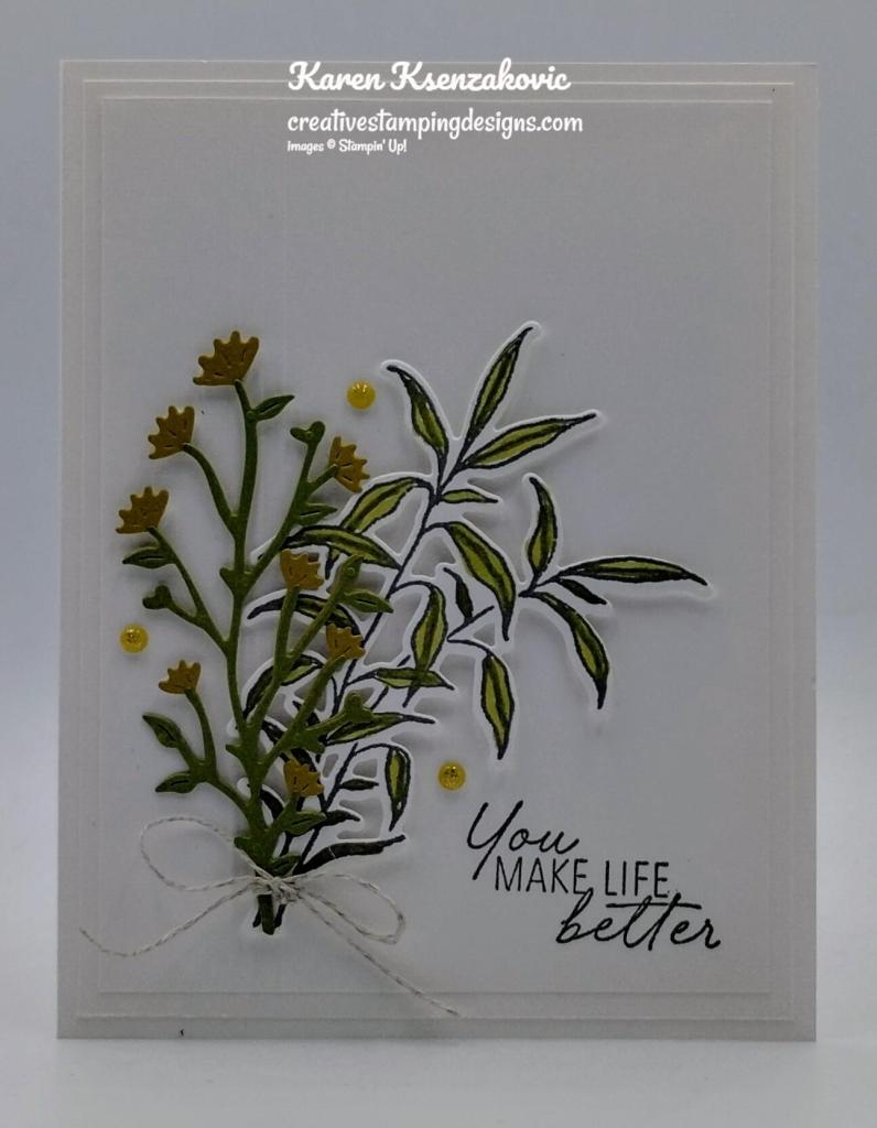 Stampin' Up! Thoughtful Wishes CAS 2 creativestampingdesigns.com