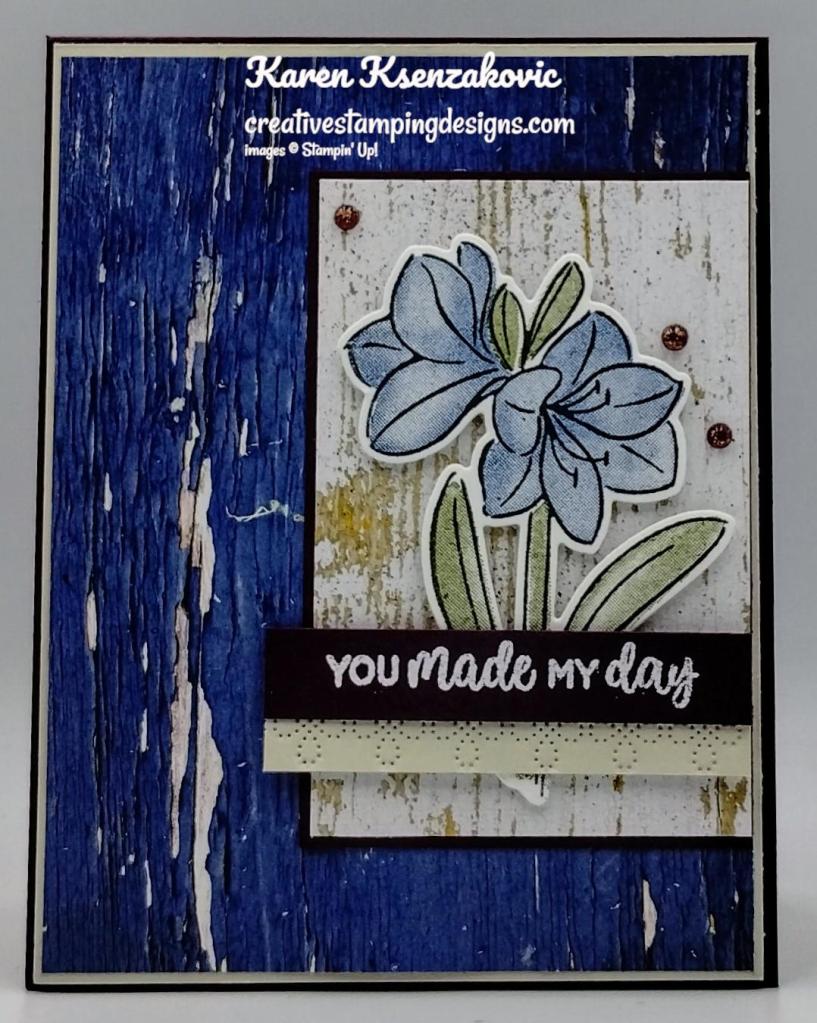 Stampin' Up! Artful Amaryllis Thanks 2 creativestampingdesigns.com