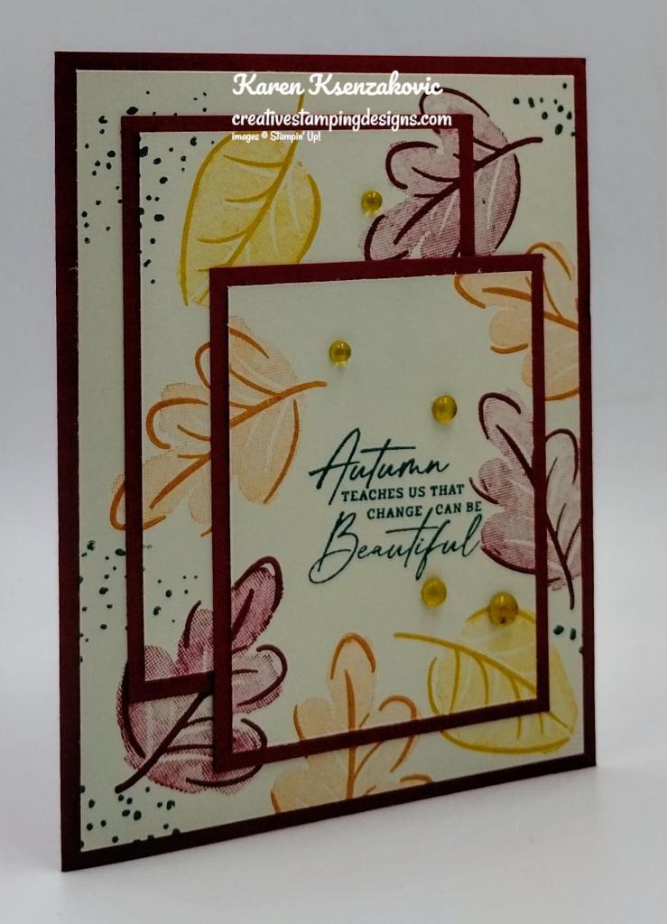 Stampin' Up! Caring Leaves Triple time 3 creativestampingdesigns.com