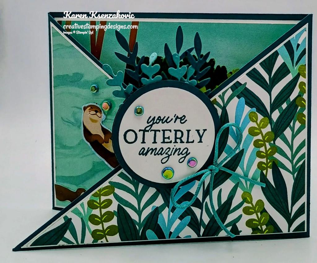Stampin' Up! Otterly Amazing Fun Fold 3 creativestampingdesigns.com