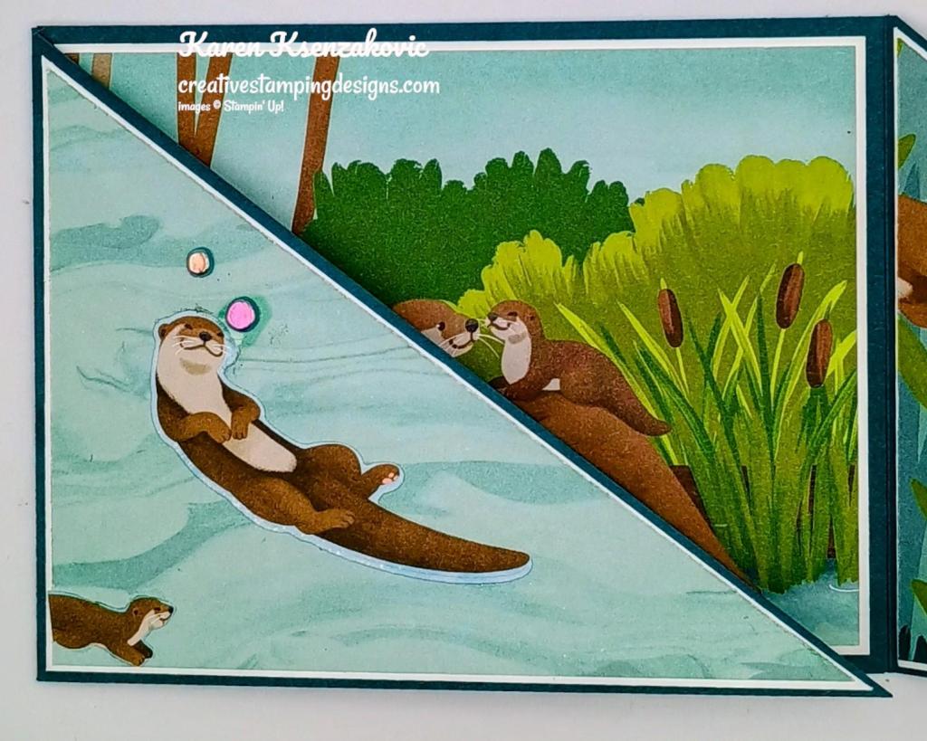 Stampin' Up! Otterly Amazing Fun Fold 4 creativestampingdesigns.com