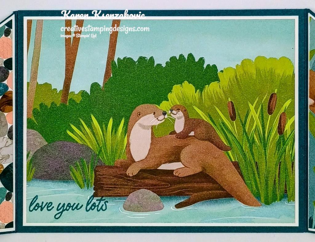 Stampin' Up! Otterly Amazing Fun Fold 5 creativestampingdesigns.com