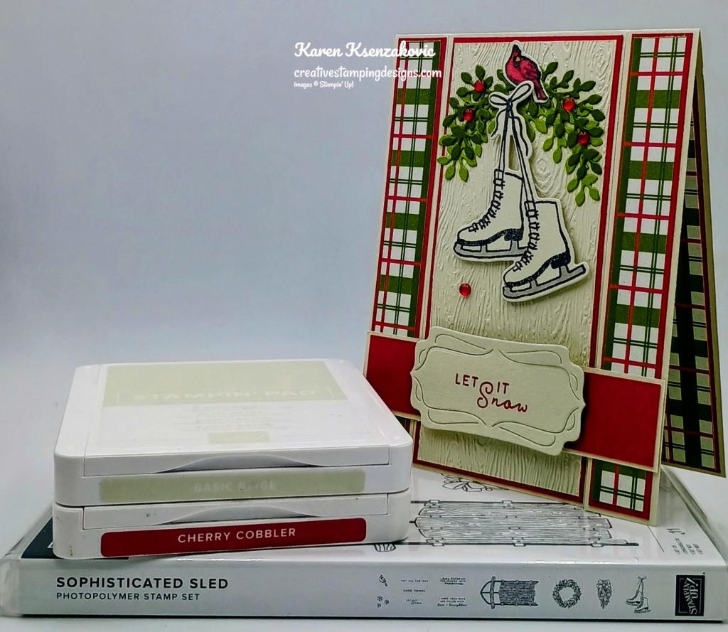 Stampin' Up! Sophisticated Sled Spanner Fun Fold1 creativestampingdesigns.com