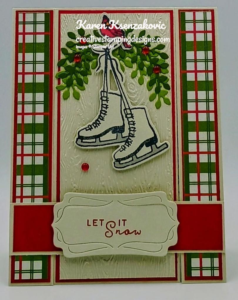 Stampin' Up! Sophisticated Sled Spanner Fun Fold 2 creativestampingdesigns.com