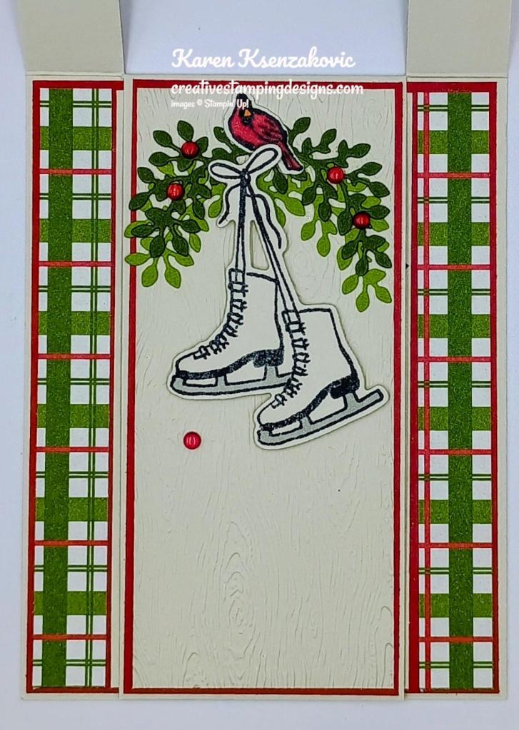 Stampin' Up! Sophisticated Sled Spanner Fun Fold 4 creativestampingdesigns.com