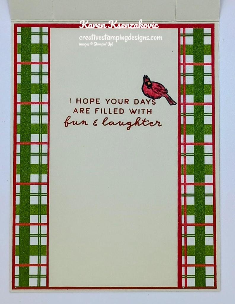 Stampin' Up! Sophisticated Sled Spanner Fun Fold 5 creativestampingdesigns.com