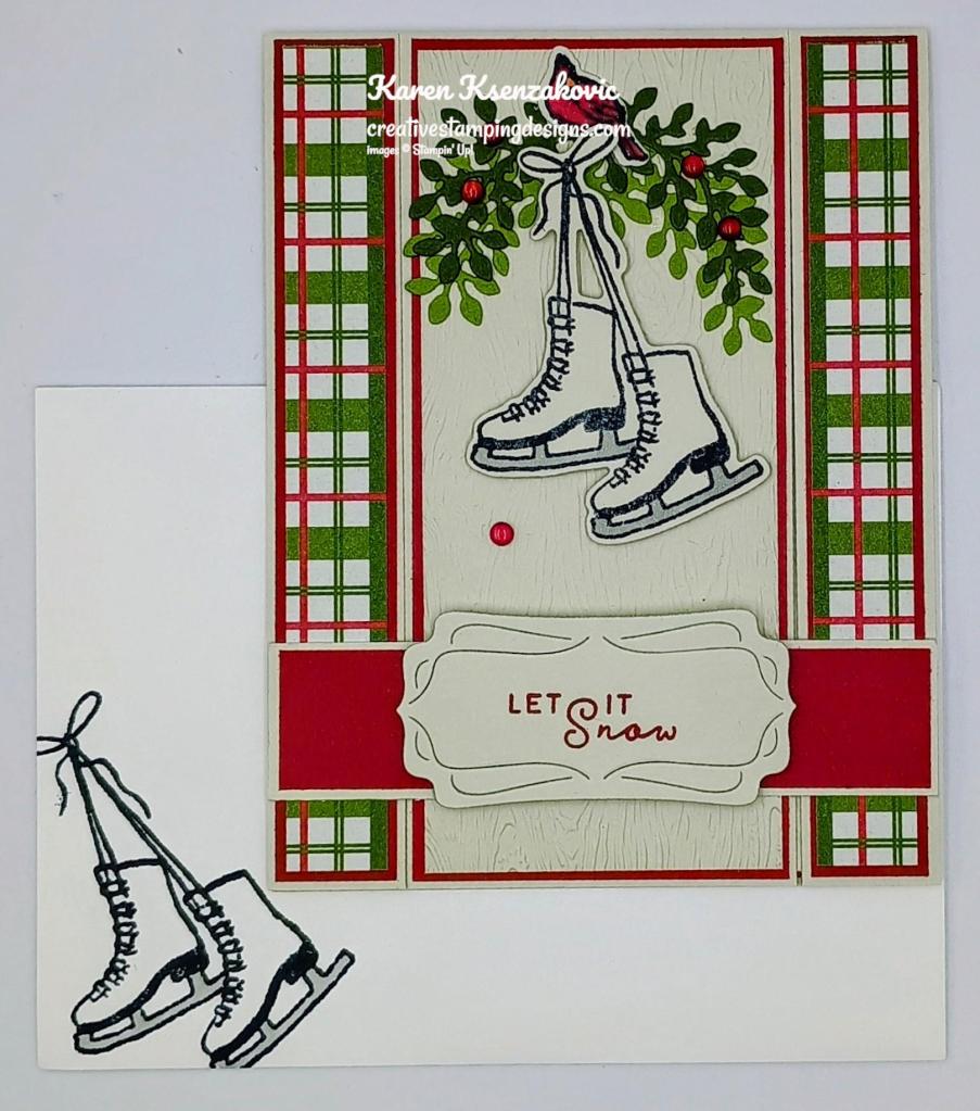 Stampin' Up! Sophisticated Sled Spanner Fun Fold 6 creativestampingdesigns.com