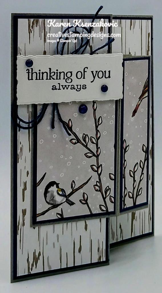 Stampin' Up! Winterly Tree Tops Fun Fold 3 creativestampingdesigns.com