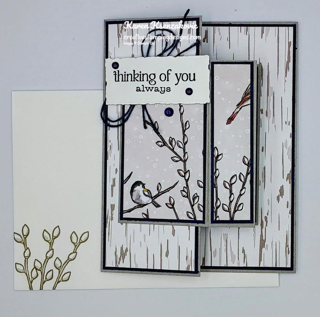 Stampin' Up! Winterly Tree Tops Fun Fold 5 creativestampingdesigns.com