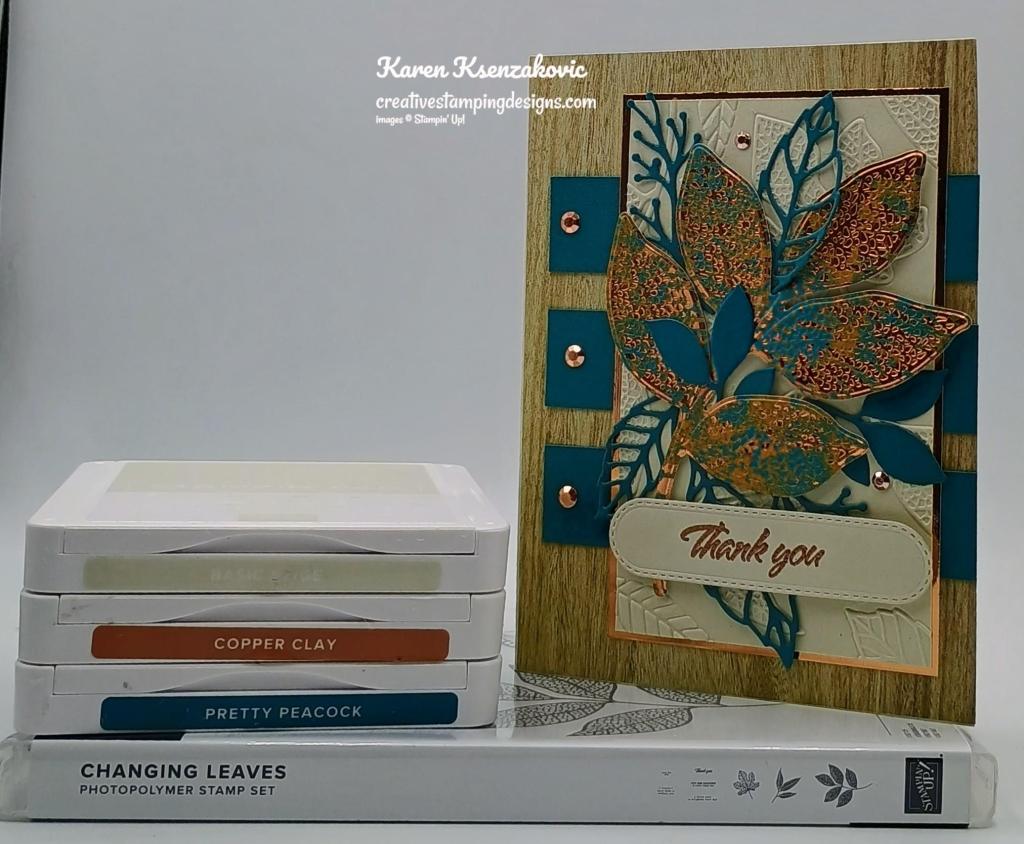 Stampin' Up! Changing Leaves in Copper 1 creativestampingdesigns.com