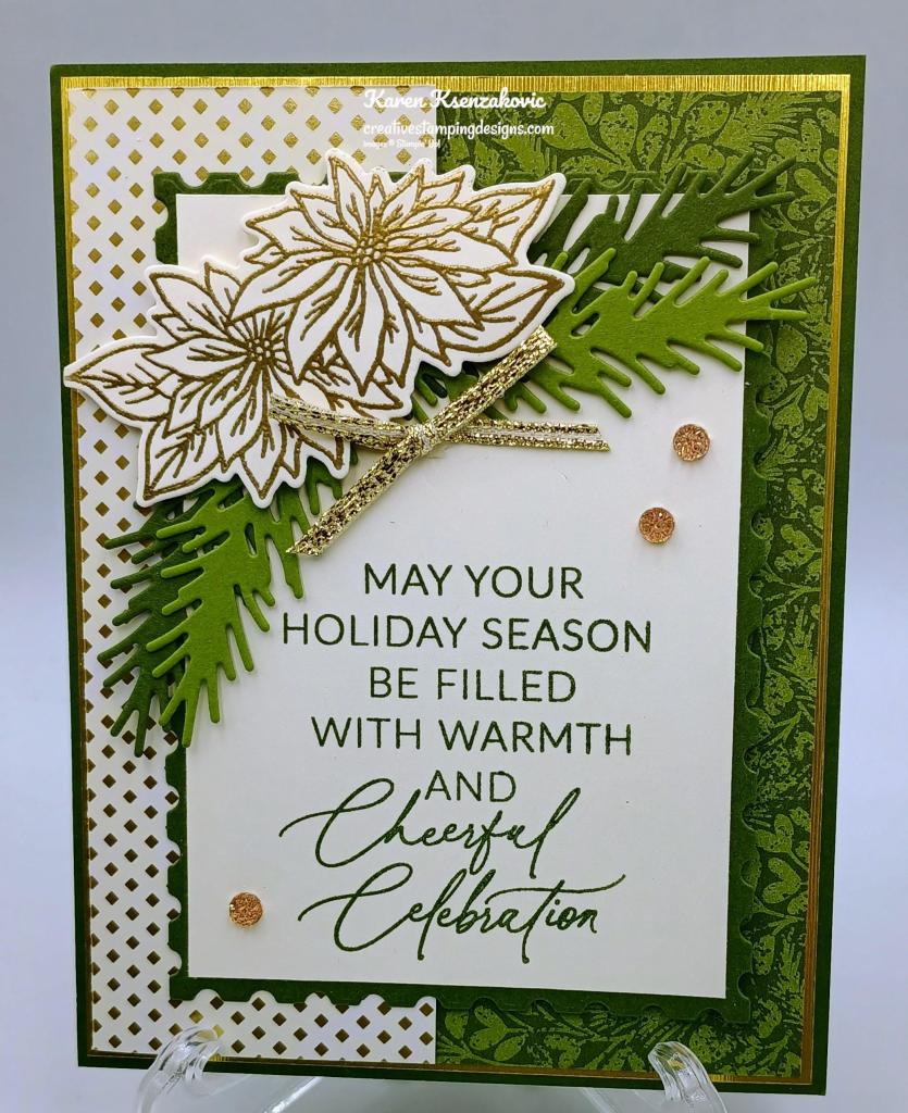 Stampin' Up! Greetings of the Season Fancy fold 2 creativestampingdesigns.com