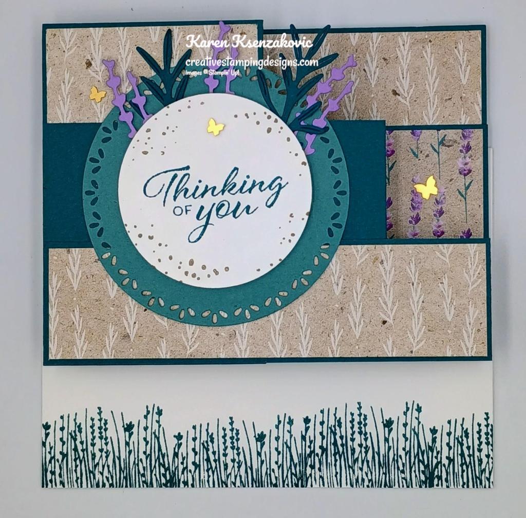 Stampin' Up! Layering Leaves Triple Z Fold 6 creativestampingdesigns.com