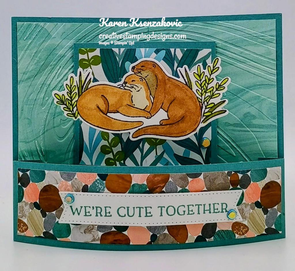 Stampin' Up! Otterly Amazing fun fold 2 creativestampingdesigns.com