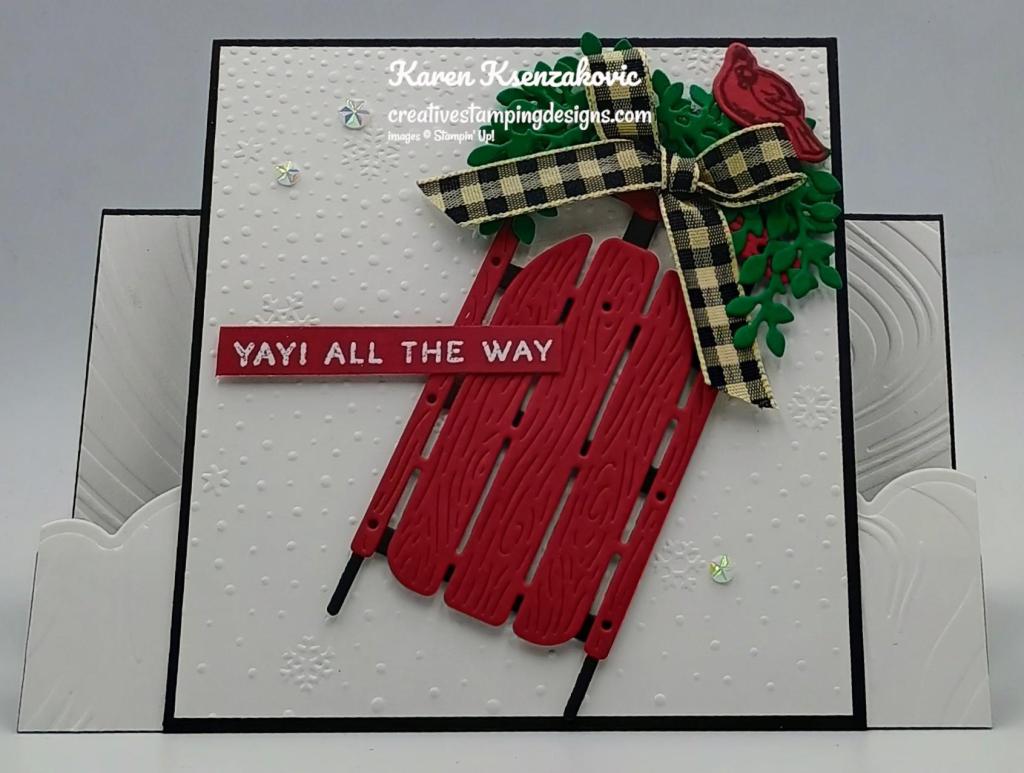 Stampin' Up! Sophisticated Sled Step Card 3 cretivestampingdesigns.com