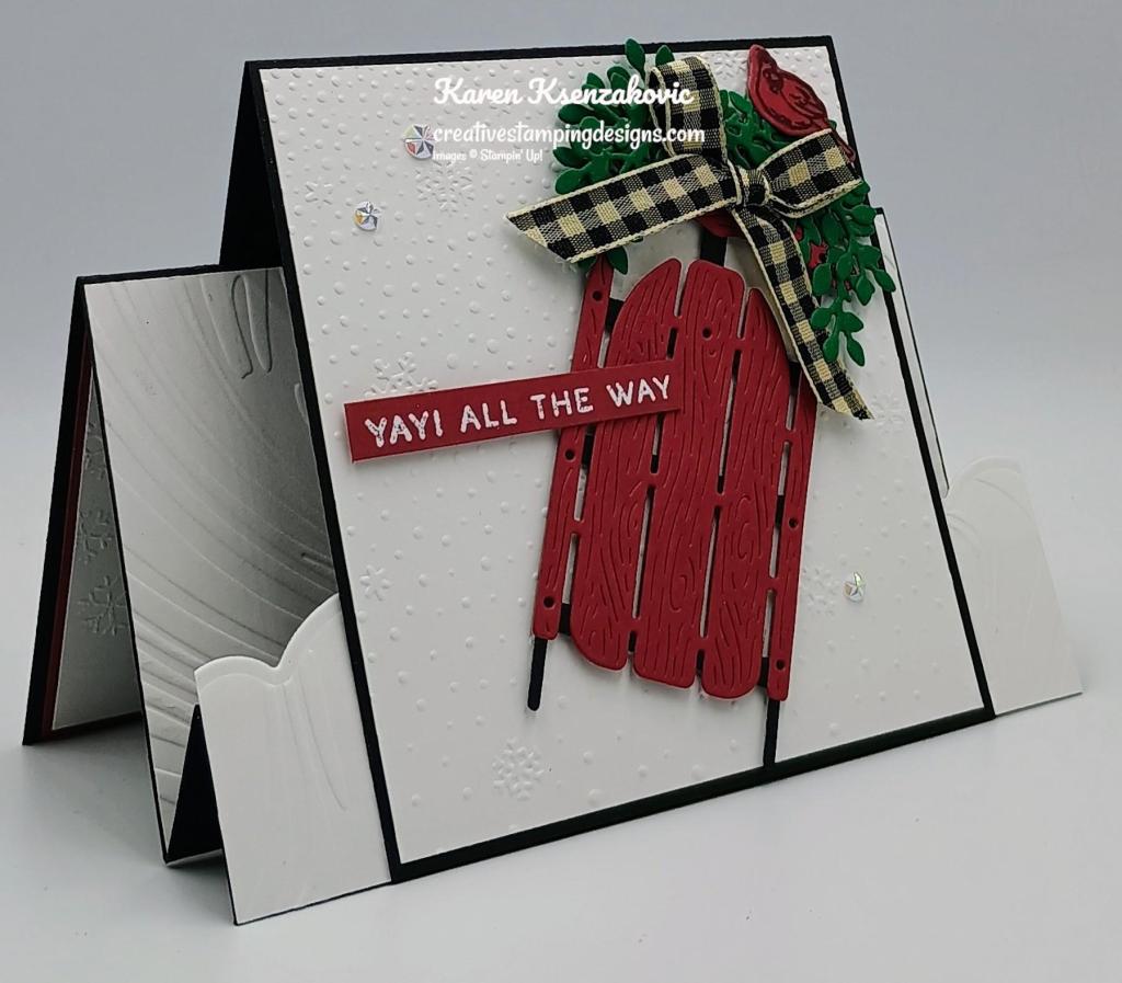 Stampin' Up! Sophisticated Sled Step Card 2 cretivestampingdesigns.com