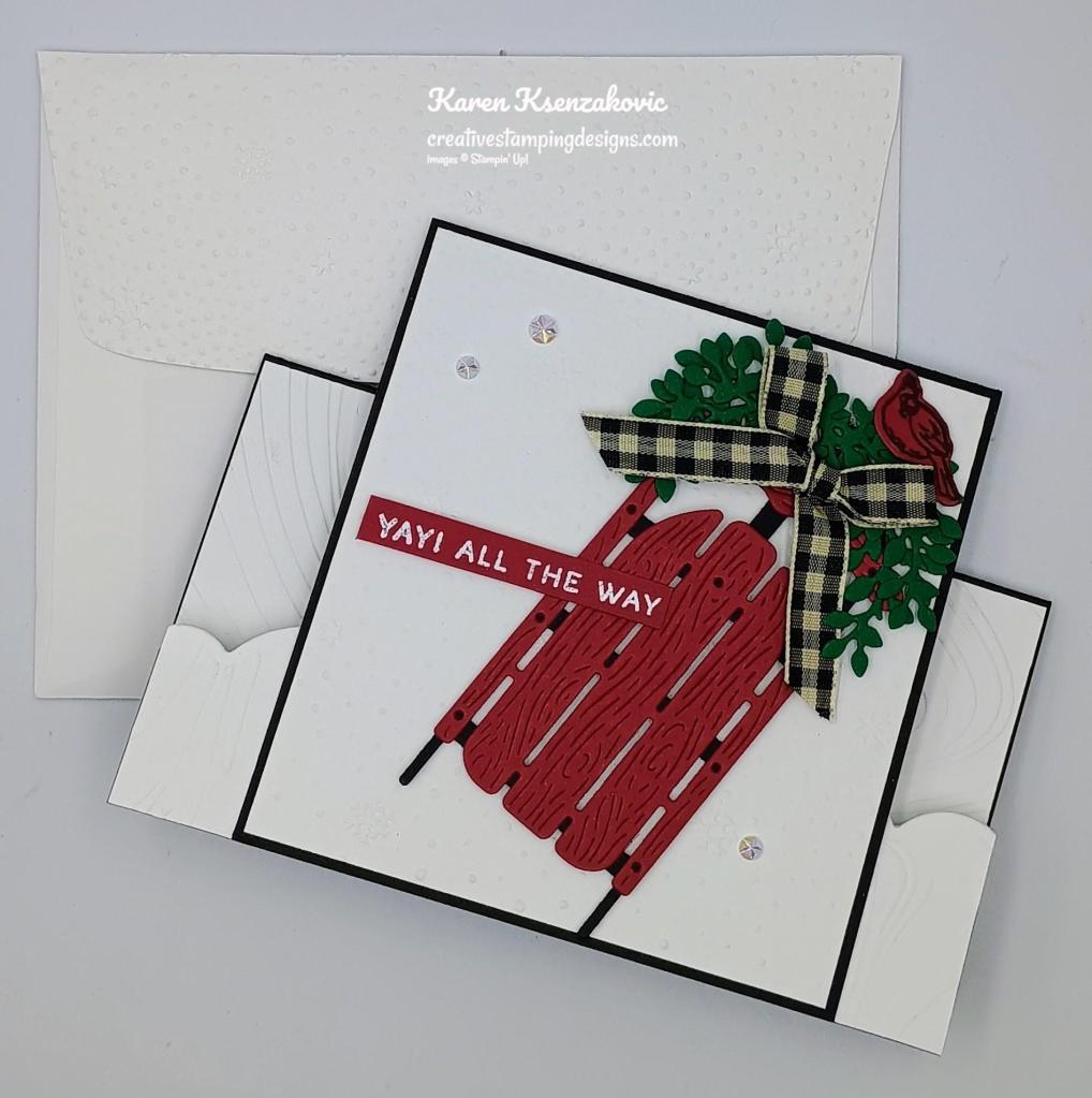 Stampin' Up! Sophisticated Sled Step Card 7 cretivestampingdesigns.com