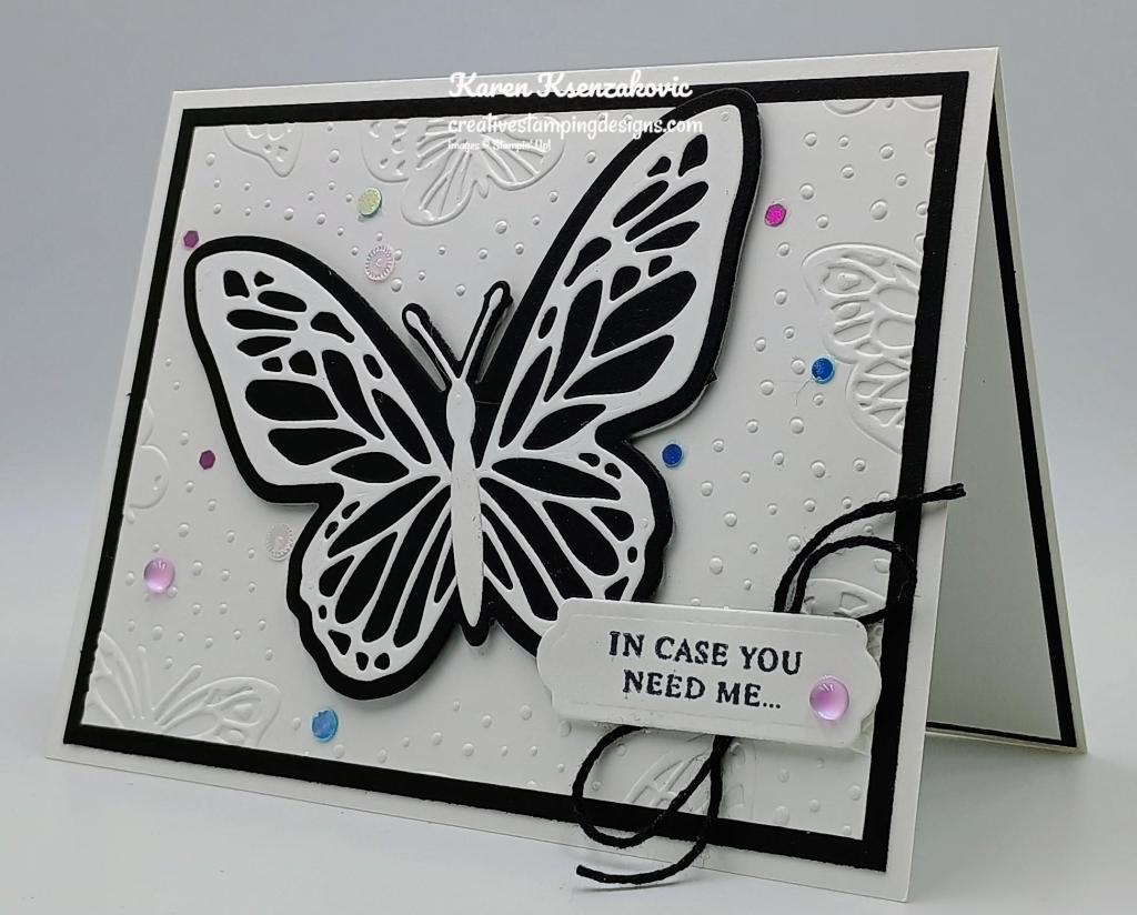 Stampin' Up! Beautiful Butterflies Black & White 4 creativestampingdesigns.com
