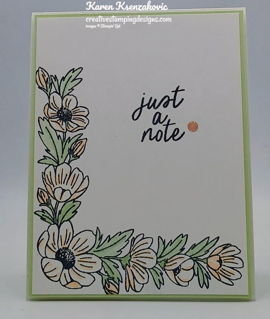 Stampin' Up! Corner In Bloom CAS 2 creativestampingdesigns.com
