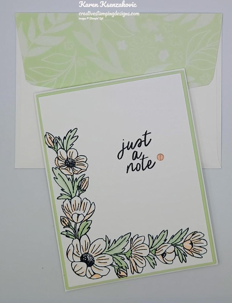 Stampin' Up! Corner In Bloom CAS 7 creativestampingdesigns.com