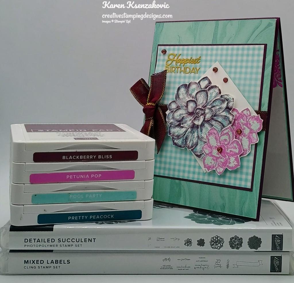 Stampin' Up! Detailed Succulent Birthday 1 creativestampingdesigns.com