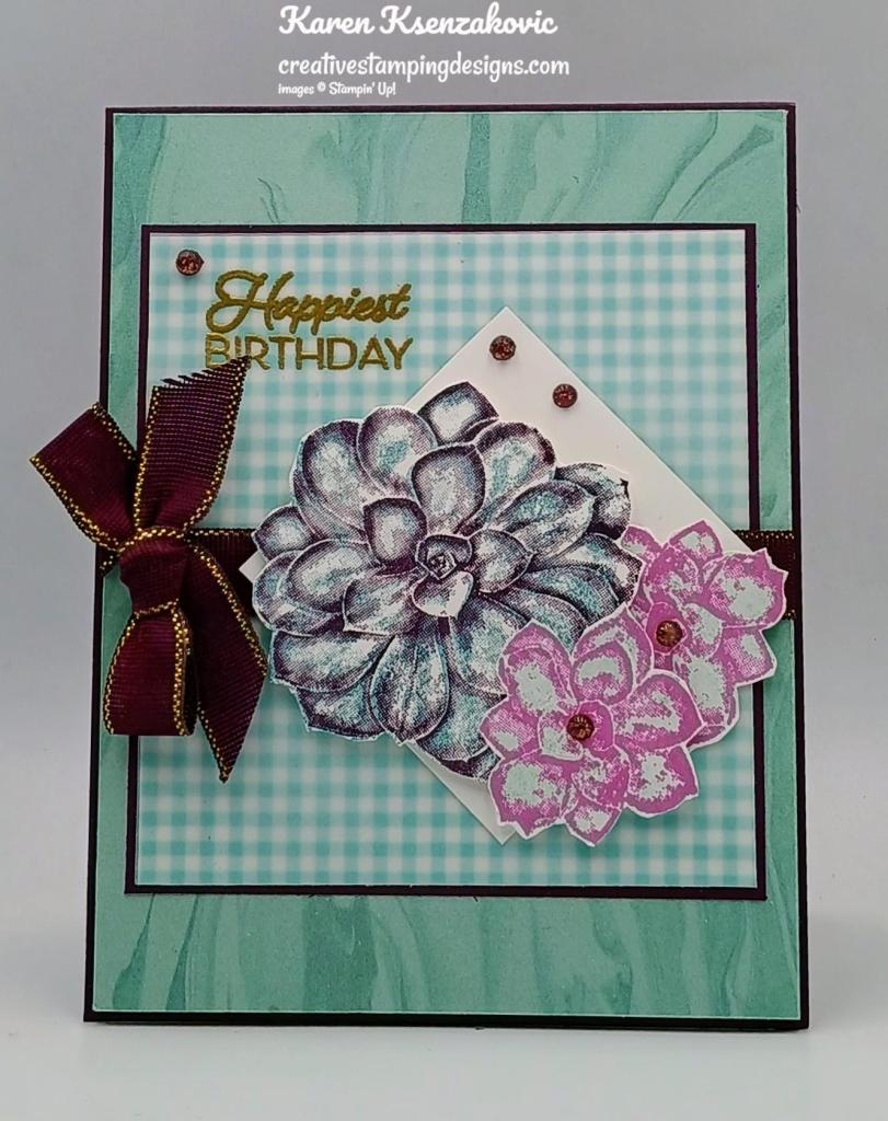 Stampin' Up! Detailed Succulent Birthday 2 creativestampingdesigns.com