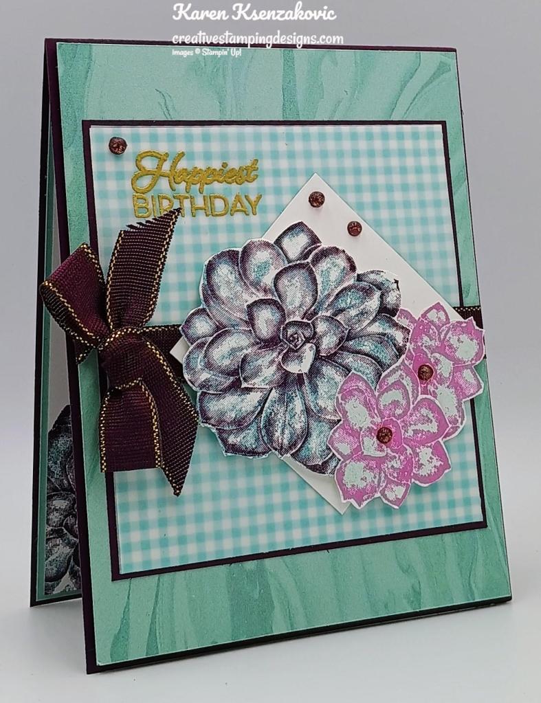 Stampin' Up! Detailed Succulent Birthday 3 creativestampingdesigns.com