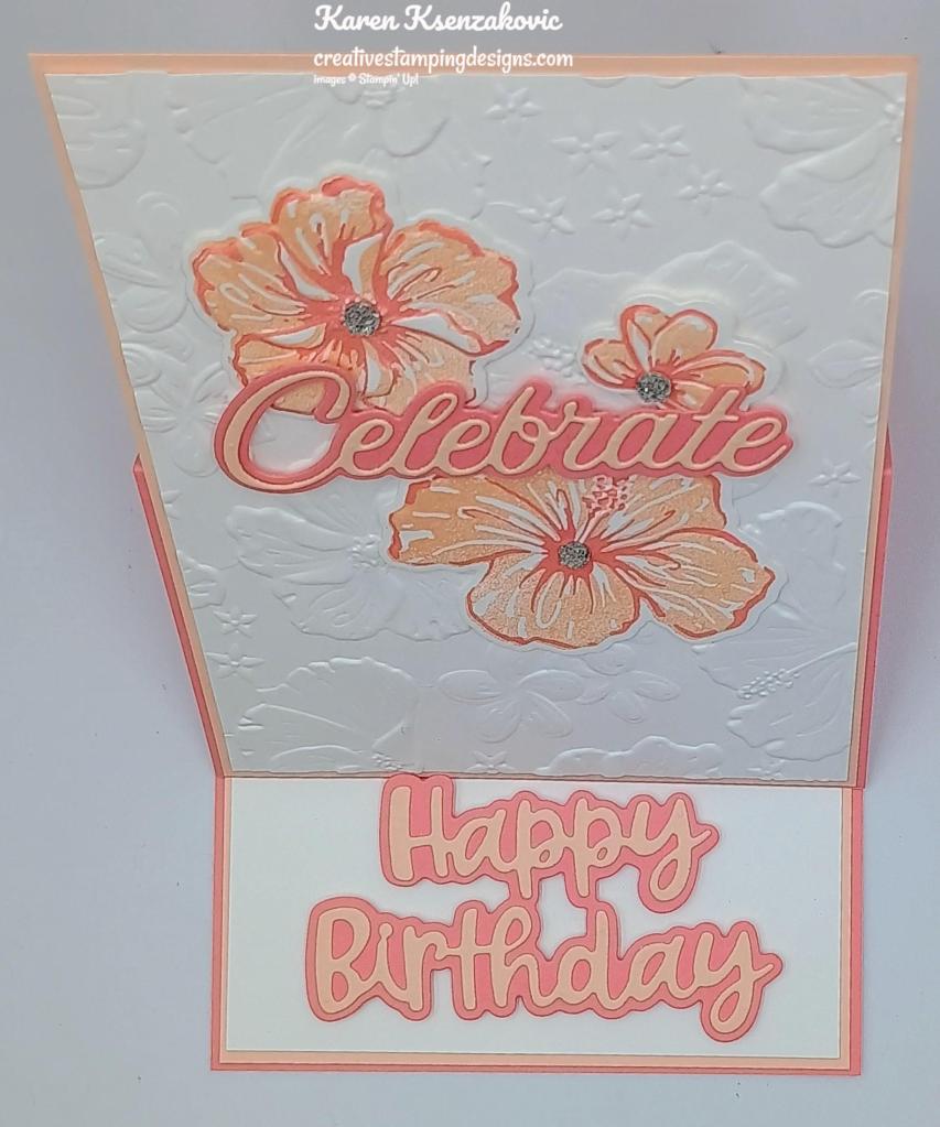 Stampin' Up! Happy Hibiscus Easel 4 creativestampingdesigns.com