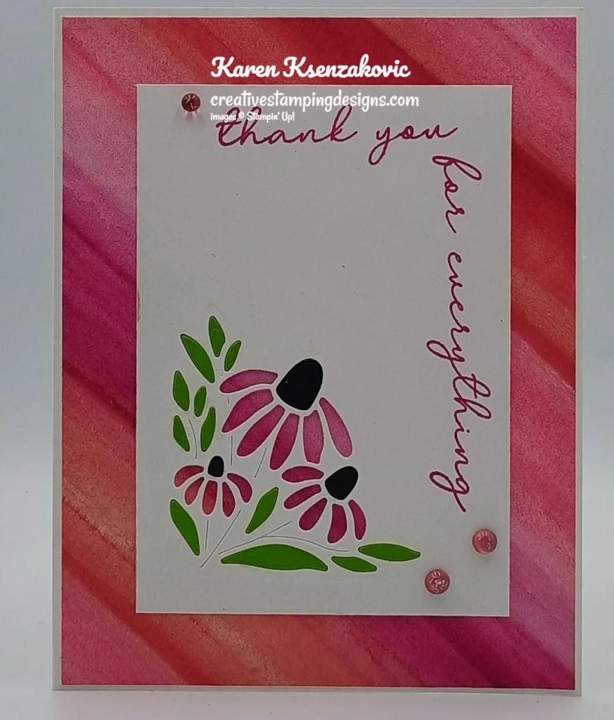Stampin' Up! Spring Corners thank You 2 creativestampingdesigns.com