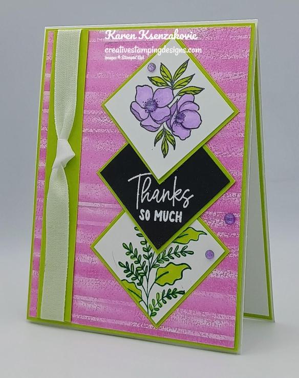 Stampin' Up! Memorable Blooms Thanks 4 creativestampingdesigns.com