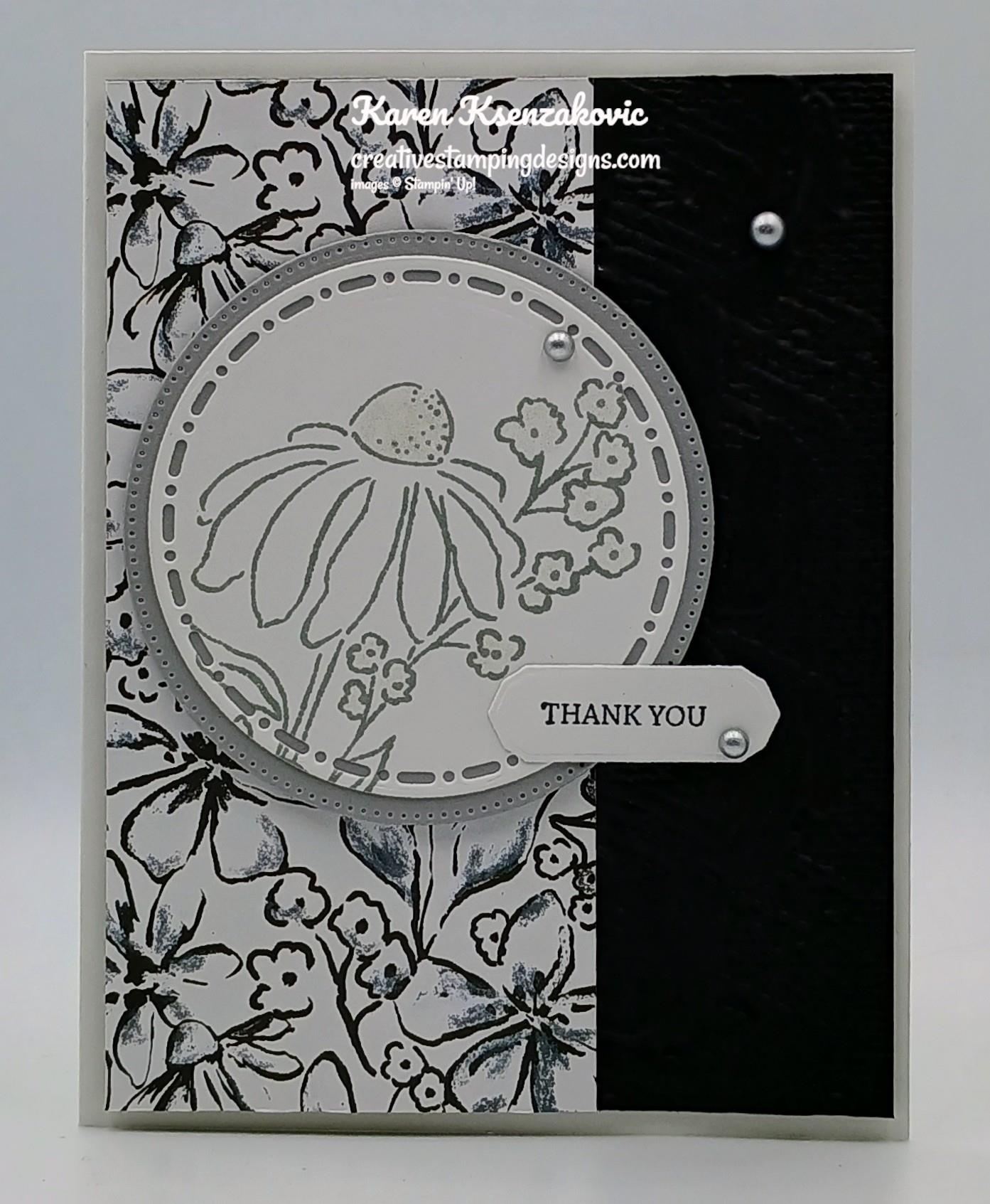Stampin' Up! Mixed Florals Black & White | Creative Stamping Designs