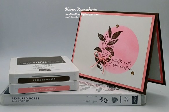 Stampin' Up! Textured Notes CAS 1 creativestampingdesigns.com