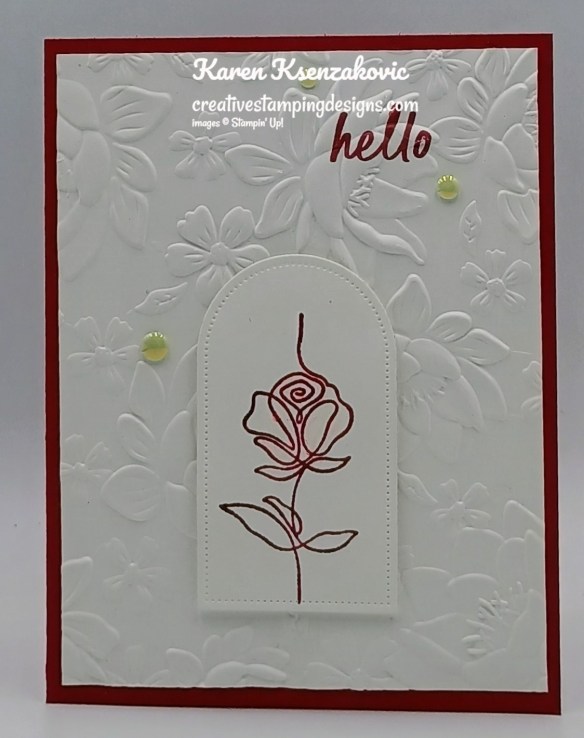 Stampin' Up! Along These Lines Rose 2 creativestampingdesigns.com