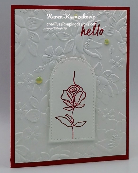 Stampin' Up! Along These Lines Rose 3 creativestampingdesigns.com