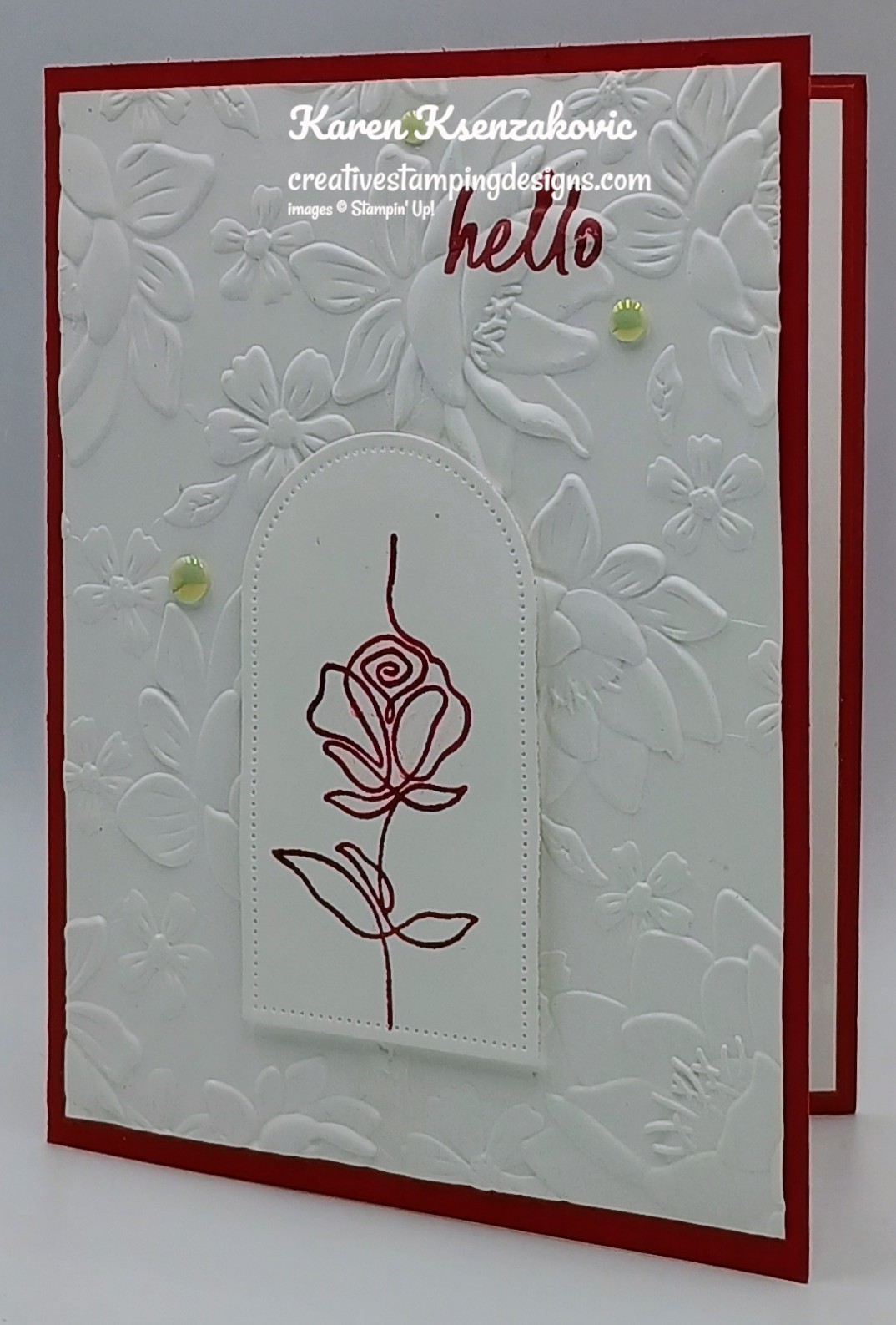 Stampin' Up! Along these Lines Rose | Creative Stamping Designs