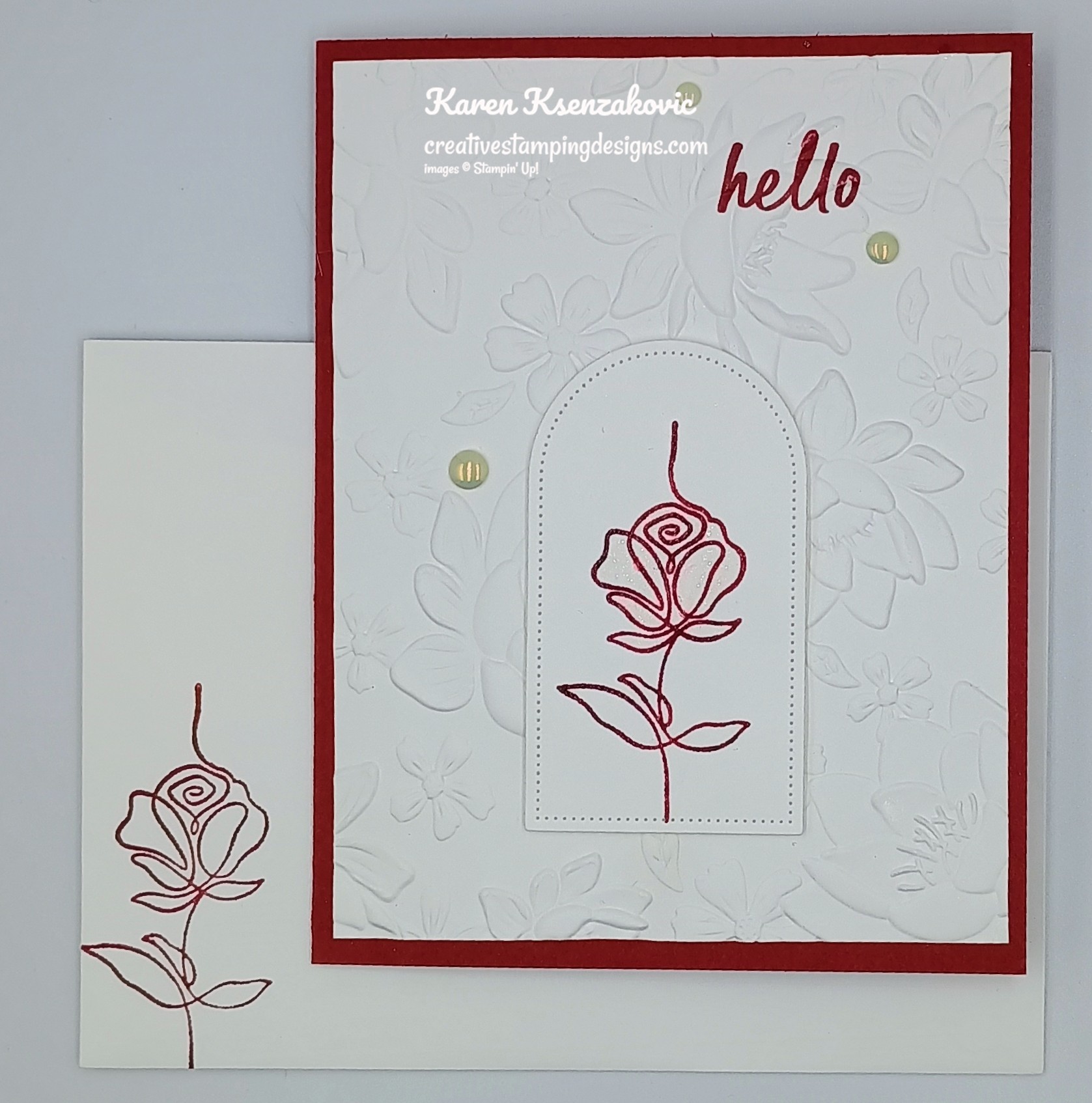 Stampin’ Up! Along these Lines Rose | Creative Stamping Designs