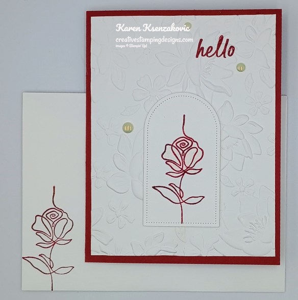 Stampin' Up! Along These Lines Rose 6 creativestampingdesigns.com