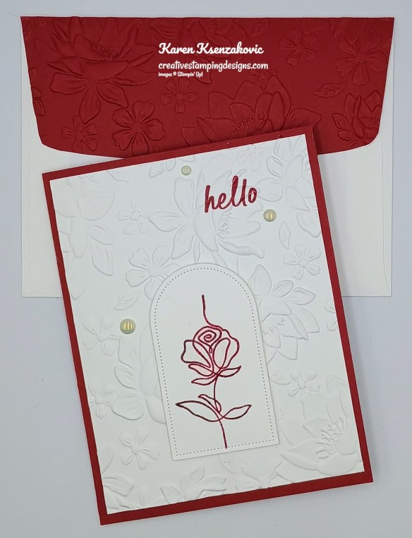 Stampin' Up! Along These Lines Rose 7 creativestampingdesigns.com