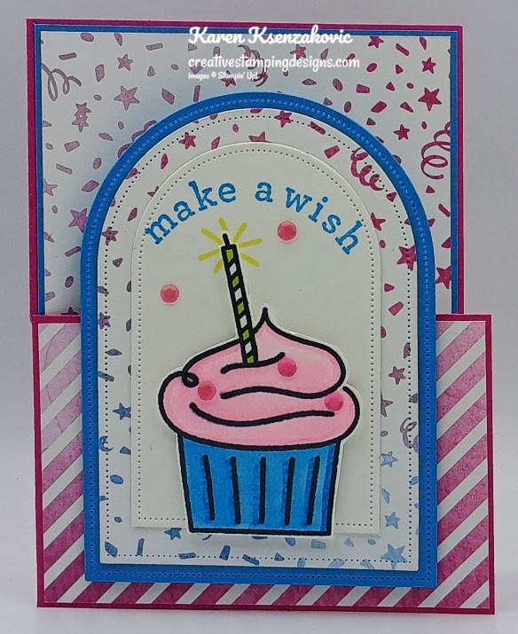 Stampin' Up! Arched Wishes Fun Fold 2 creativestampingdesigns.com