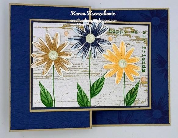 Stampin' Up! Impressions Abloom Fun Fold 2 creativestampingdesigns.com