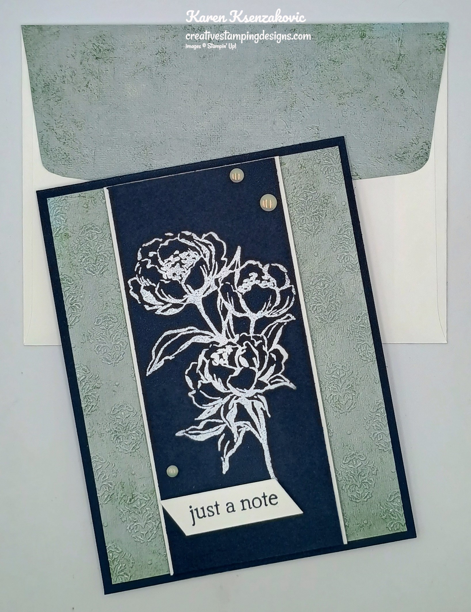 Stampin' Up! Gallery Blooms CAS | Creative Stamping Designs