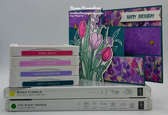 Stampin' Up! Mixed Florals Fun Fold 1 cretivestampingdesigns.com