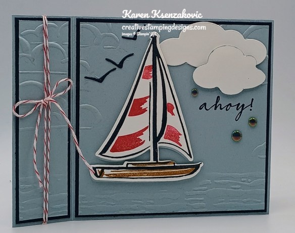 Stampin' Up! Sunrise Sailing Fun Fold 4 creativestampingdesigns.com
