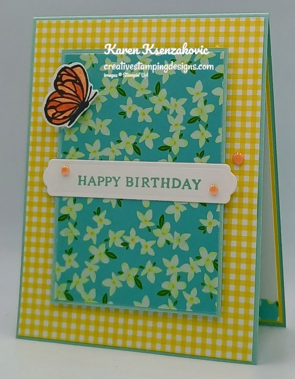 Stampin' Up! Beautiful Butterflies with Gingham 3 creativestampingdesigns.com