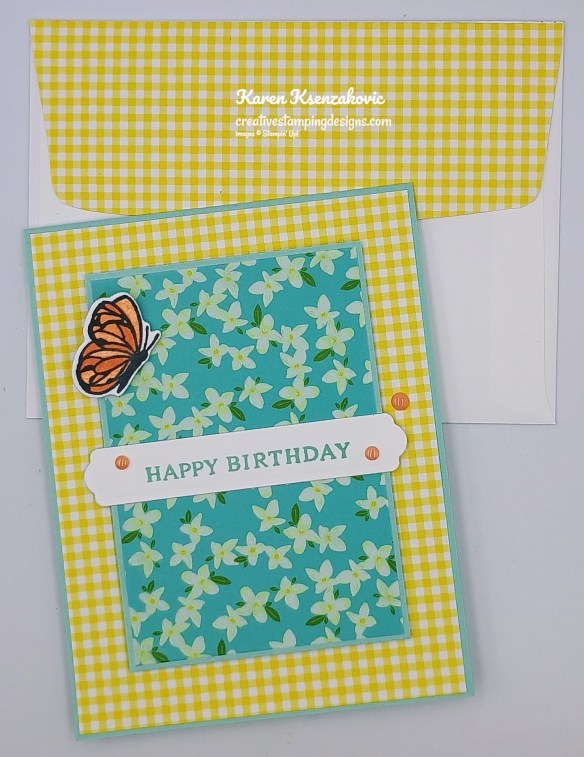 Stampin' Up! Beautiful Butterflies with Gingham 7 creativestampingdesigns.com