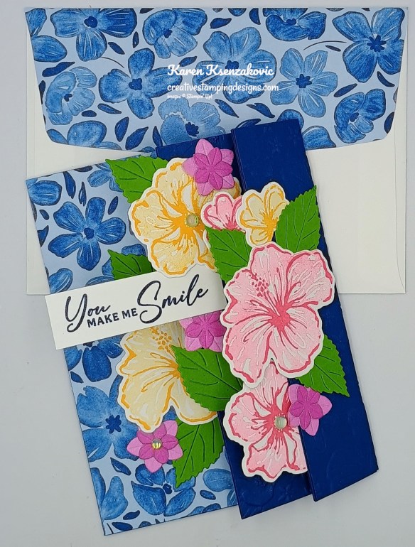 Stampin' Up! Happy Hibiscus Fun Fold 7 creativestampingdesigns.com
