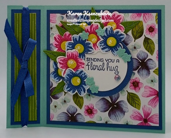 Stampin' Up! Impressions Abloom Fun Fold 2 creativestampingdesigns.com